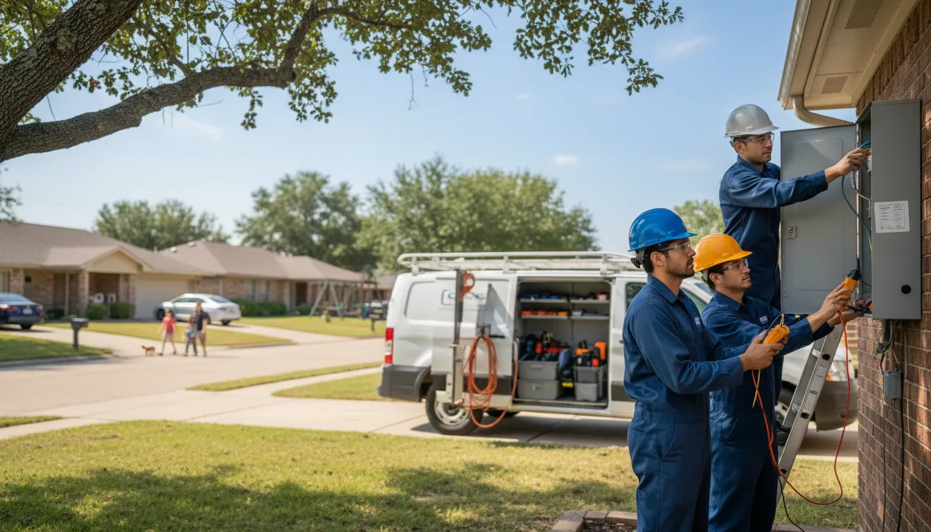 Certified electrician providing emergency electrical services in Sweeny, TX